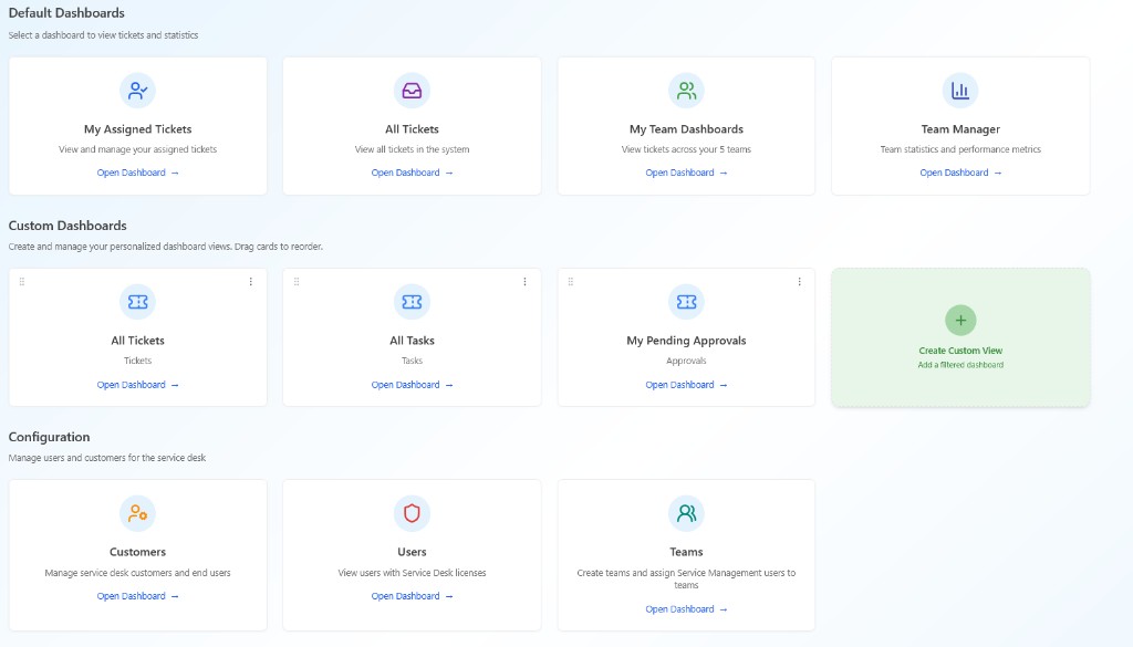 Knowledge and support navigation from the dashboard hub