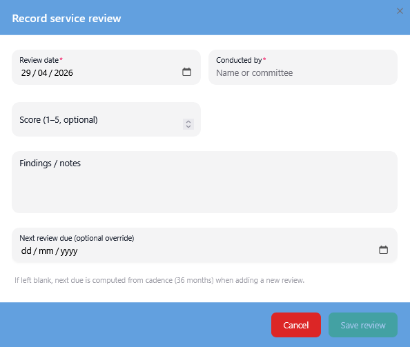 Workflow automation that can coordinate supplier review steps